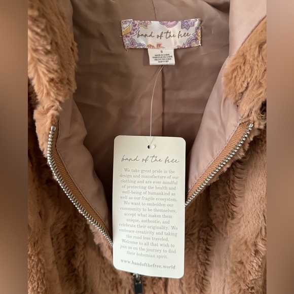 Band of the Free Serpa Brown ZipUp Jacket Size S NWT - Picture 2 of 5